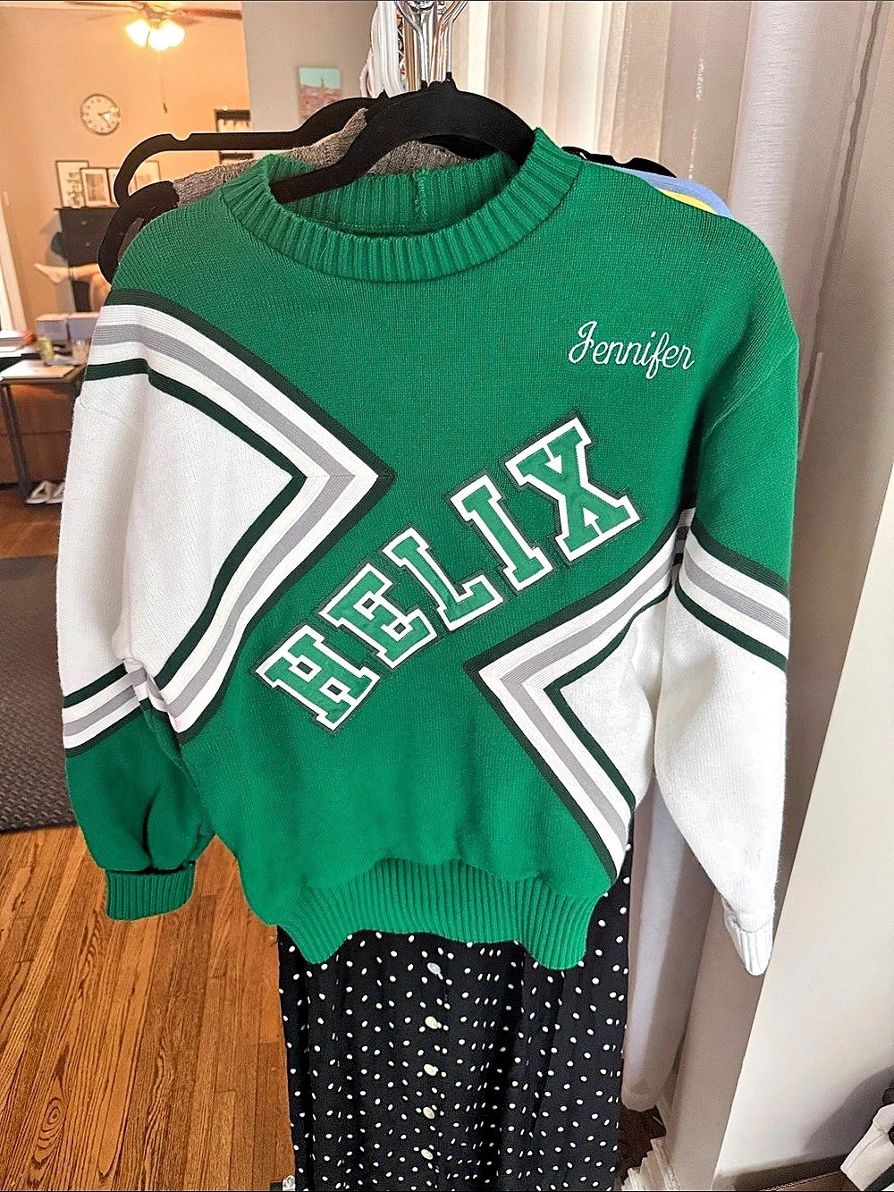 Varsity Color Block Sweater Size Medium 80s